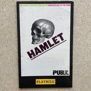 PLAYBILL HAMLET THE PUBLIC THEATER MICHAEL STUHLBARG DAVID HARBOUR 2008 WRINKLED